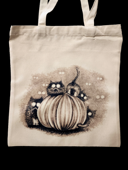 Tote bag - Meowlloween together