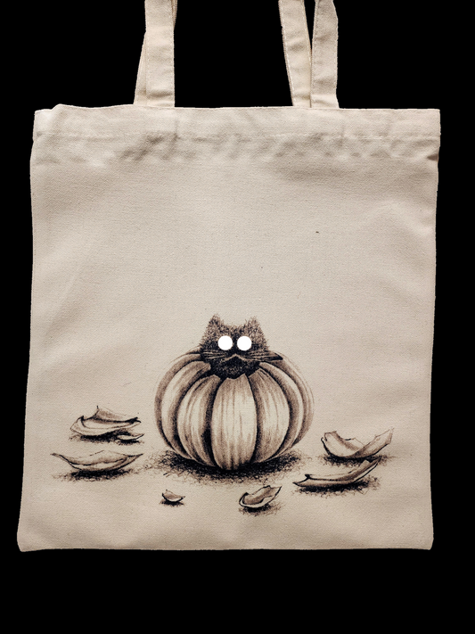 Tote bag - Meowlloween - Born to be a pumpkin