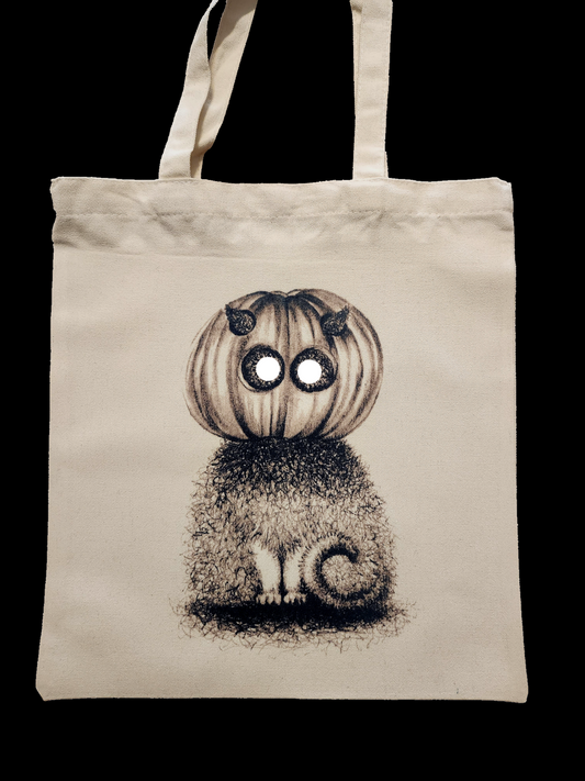 Tote bag - Meowlloween - Pumpkin head