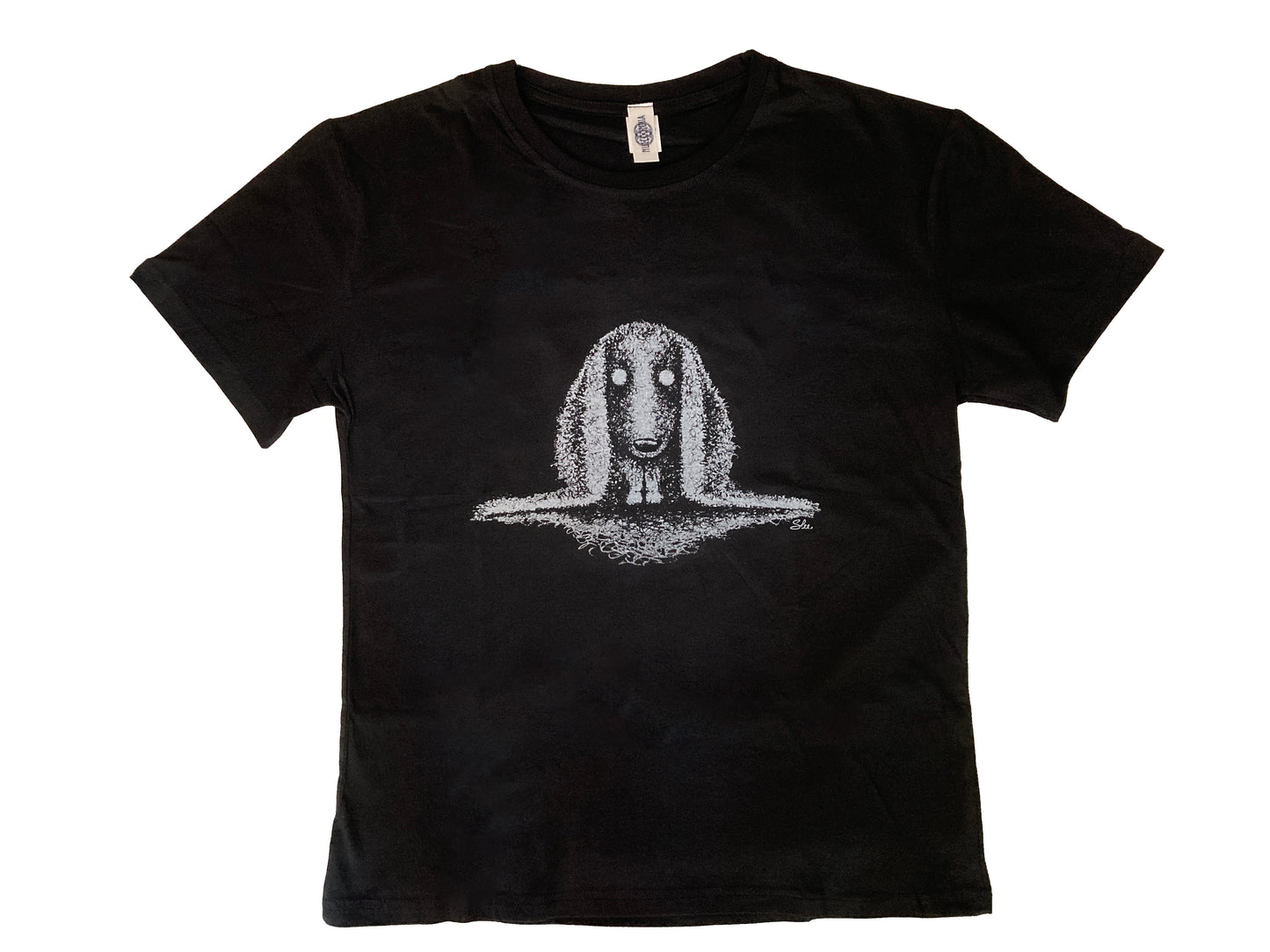 Woman Black T-shirt - Sausage dog