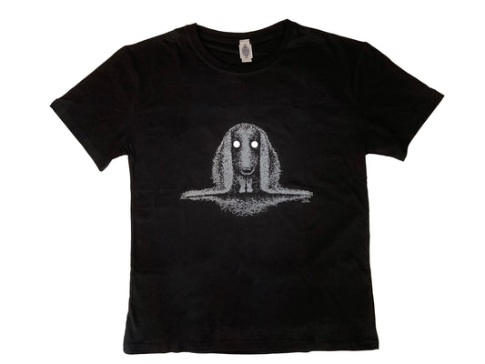 Woman Black T-shirt - Sasauge dog