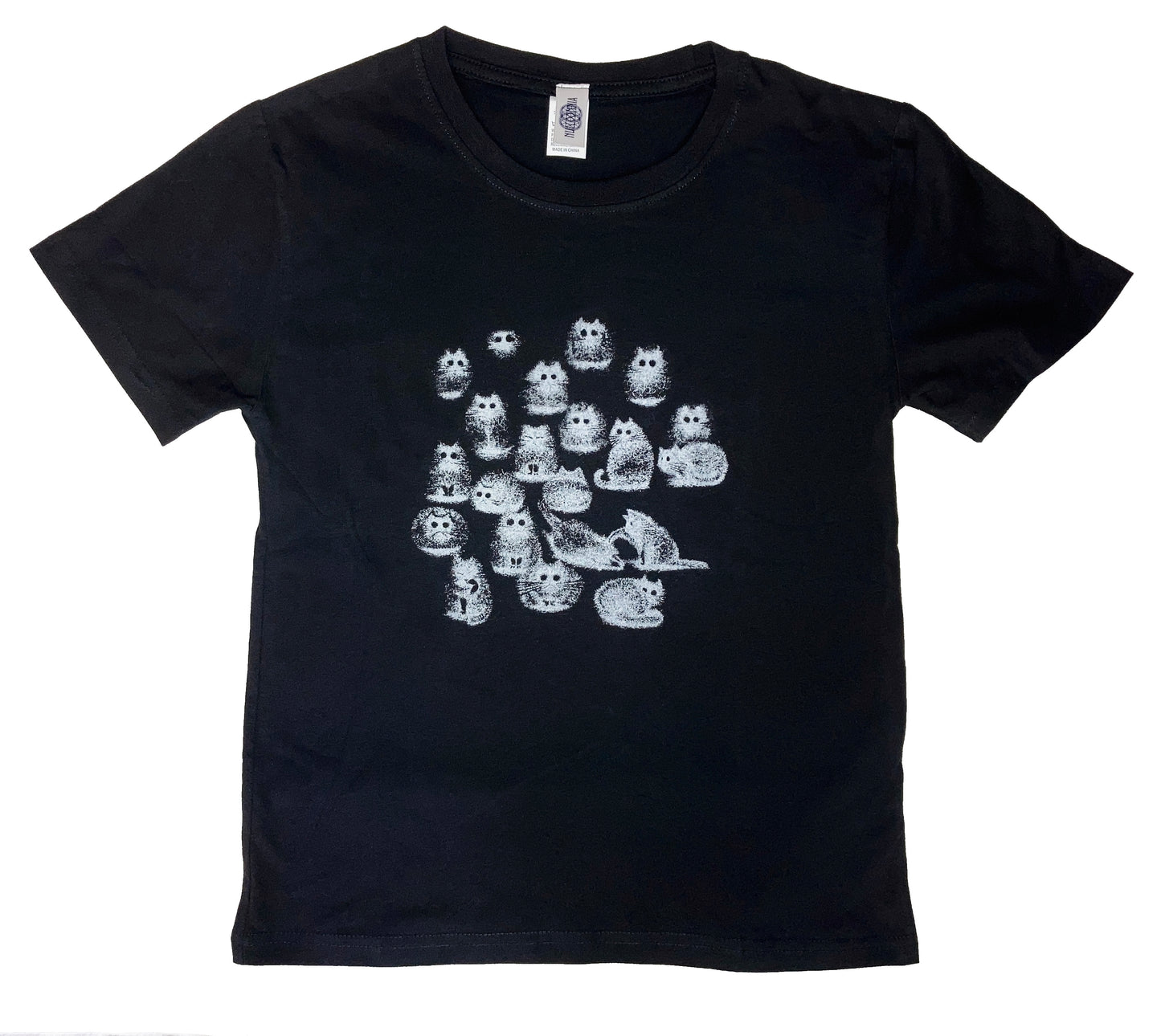 Woman Black T-shirt - Staring the night